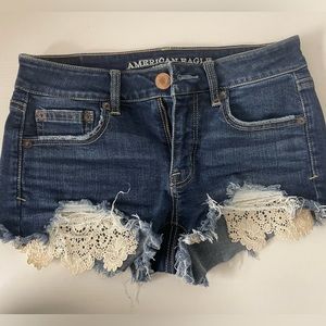 AE High Waisted Denim Short Shorts